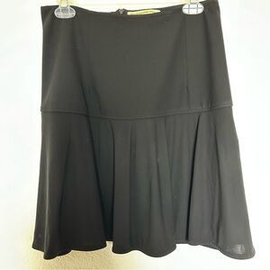 Balenciaga 2012 Pleated, High Waisted, Midi, Elegant Black Women's Skirt
